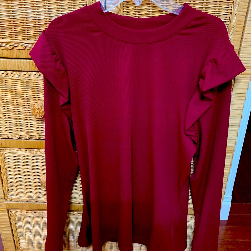 Burgundy top size large